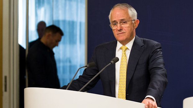 Malcolm Turnbull addresses the media at a press conference the day after the 2016 Federal Election, in Sydney.