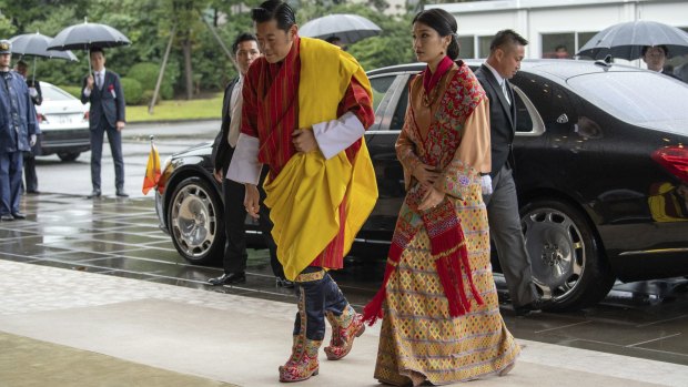 King Jigme Khesar Namgyel Wangchuck and Queen Jetsun Pema of Bhutan.