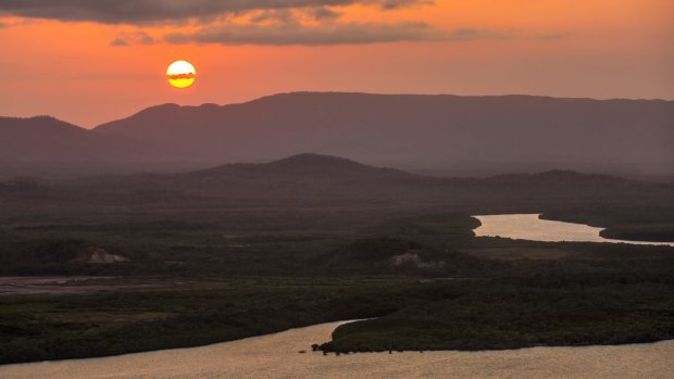 Sunset over the Endeavour River, Cooktown.