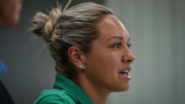 Ready to roll: Kyah Simon was rattled by nerves, doubt and concern for her body.