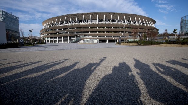 Th New National Stadium, the main stadium of Tokyo 2020 Olympics and Paralympics.