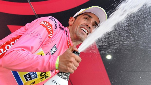 Feted: Alberto Contador's Giro success can be traced back to the Tour Down Under 10 years ago.