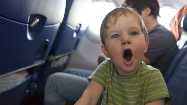 Flying with a toddler is challenging.