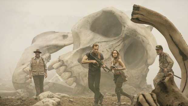 Tom Hiddleston and Brie Larson in <i>Kong: Skull Island</i>. The film was filmed in parts of Queensland.