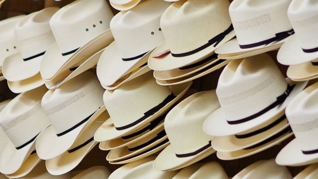 Hats on display at Paris Hatters, San Antonio.