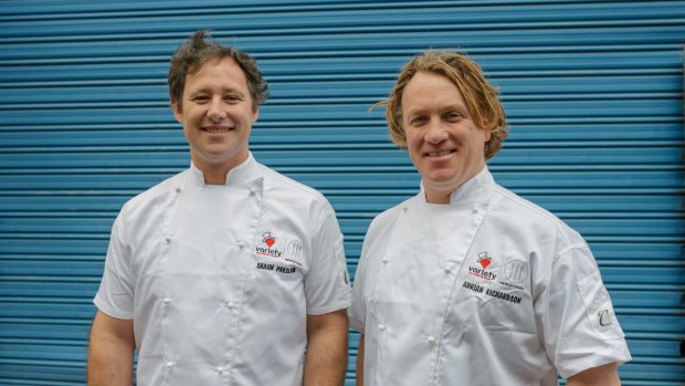 Twice as nice: Shaun Presland and Adrian Richardson are cooking up kindness.