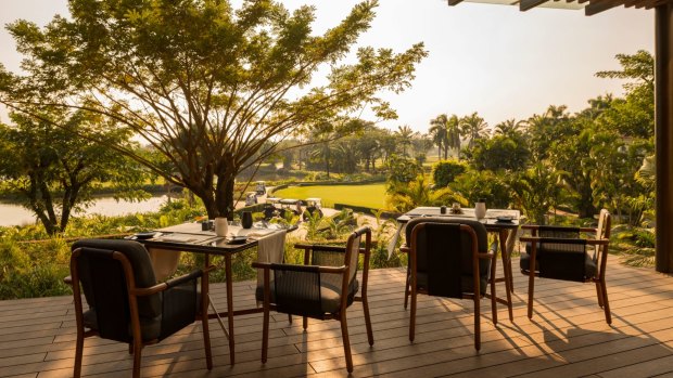 Dining with a view at Awei Metta, Yangon.