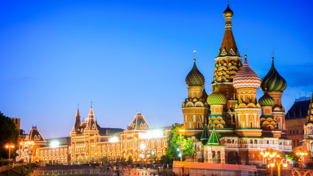 St Basil's Cathedral on Red Square, Moscow.