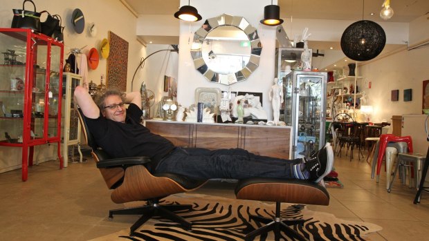 Drexler in his Oxford Street, Paddington store with a replica, Iconic Lounge Chair and Ottoman.