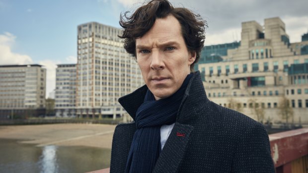 Benedict Cumberbatch as Sherlock Holmes. 