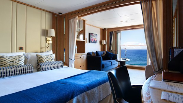 A cabin on board Windstar Star Pride.