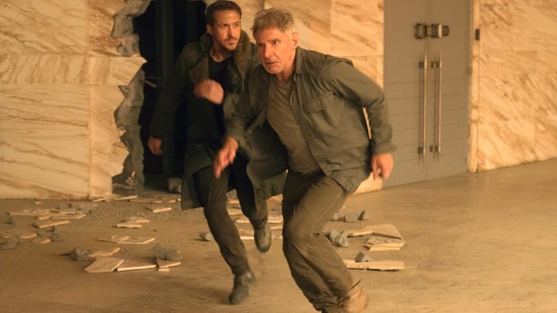 Ryan Gosling, left, and Harrison Ford in Blade Runner 2049 – an exercise in starkness.