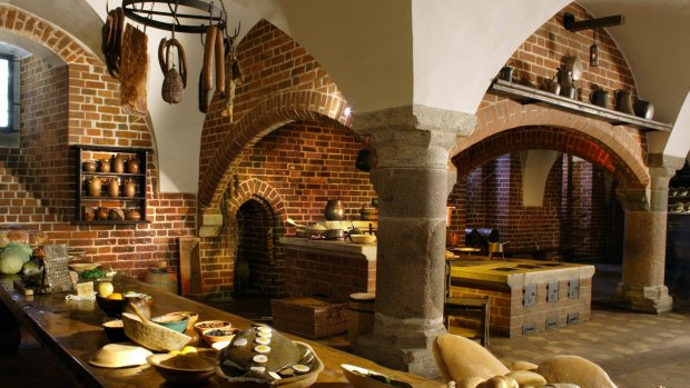 Former kitchens within Malbork Castle, Poland.