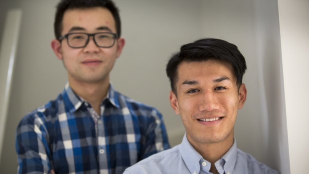 Freddy Ma (left) and Sean Song, co-founders of a new group aimed at stamping out exploitation of Chinese migrants.