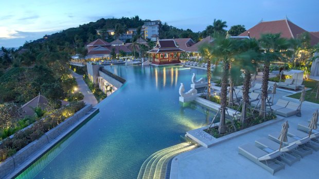 The main pool at the Amatara Wellness Resort.