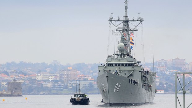 A sailor serving aboard HMAS Darwin has died on shore leave in the Middle East. 