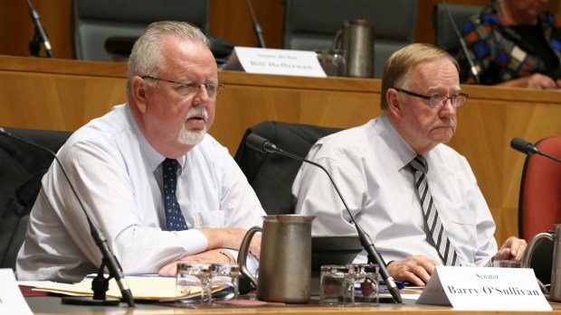 Queensland Liberal National Party senators Barry O'Sullivan and Ian Macdonald.