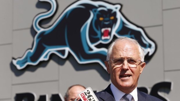 Malcolm Turnbull, pictured at the new Penrith Panthers Rugby League Academy, described the tax plan as "the most fundamental reform to the federation in generations".