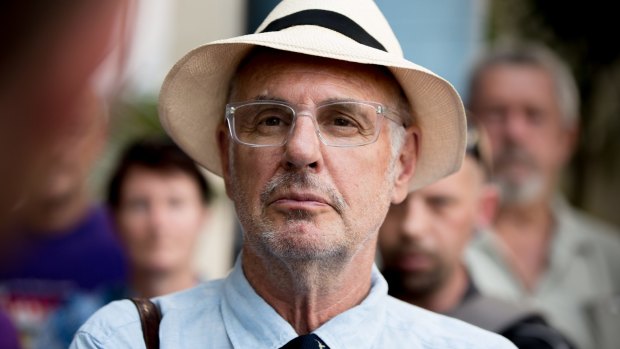 Fighting suspension: Euthanasia Campaigner Phillip Nitschke enters a hearing in Darwin earlier this month to appeal the decision to strike him off the medical register.