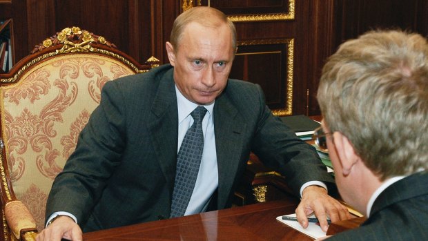 Russian President Vladimir Putin, left, seen during a meeting with former finance minister Alexei Kudrin in 2004.