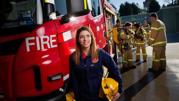 Year 12 student Taylor Lindsay hopes that her volunteering at the Country Fire Authority will give her priority selection for a nursing degree next year.