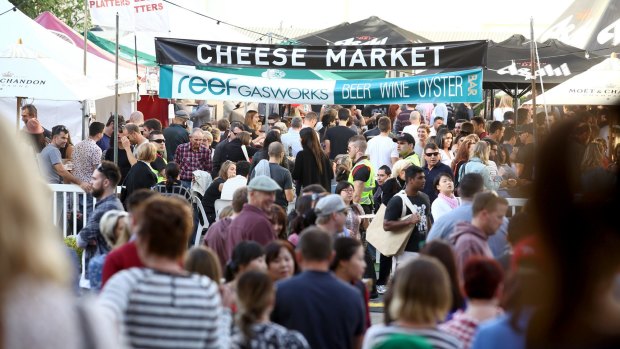 Thousands of people enjoy the food and entertainment at The Teneriffe Festival.