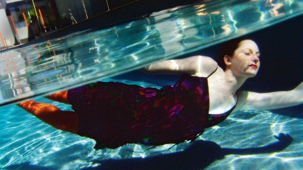 An underwater fashion shoot at the Adelphi Hotel pool.