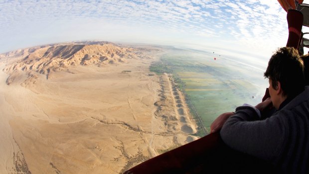 Direction and duration of your trip will be determined by winds and take-off time and sometimes you'll be closer to the Luxor West Bank and the Theban Mountains.