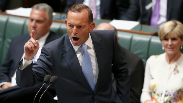 Prime Minister Tony Abbott fires up during question time on Wednesday.