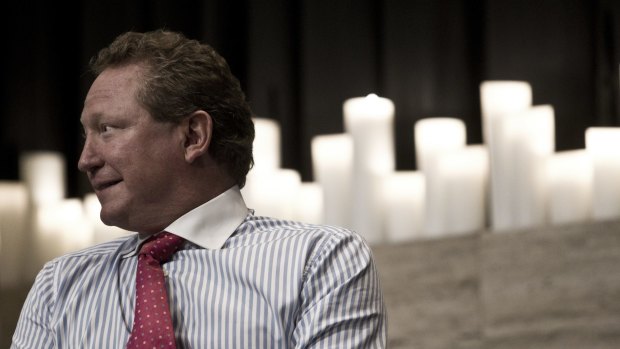 AFR. Pic of Andrew Forrest at the Sydney FC Business Luncheon Today. Pic by Nic Walker. Date 17th April 2012.