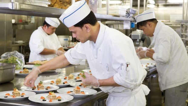 Silversea chefs at work.