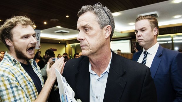 Inner West Council Administrator Richard Pearson was heckled at his council's first public meeting