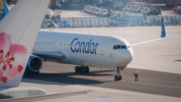 A Condor airlines flight was forced to land after the captain spilled coffee on the cockpit's centre console.