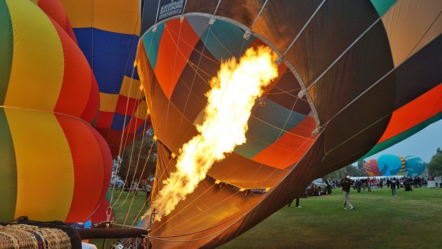 Organisers were optimistic about balloons rising on Sunday. 
