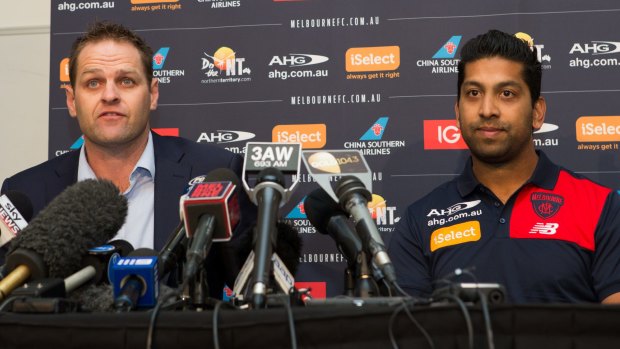 Demons footy manager Josh Mahoney and club doctor Zeeshan Arain discuss Jesse Hogan's diagnosis.