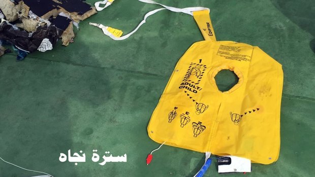 A life vest from EgyptAir flight 804 found floating along with human remains, luggage and seats from the doomed jetliner.