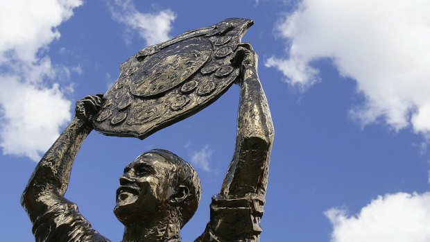 A statue of Wally Lewis which stands outside Sunsorp Stadium, or Lang Park as traditionalists call it.