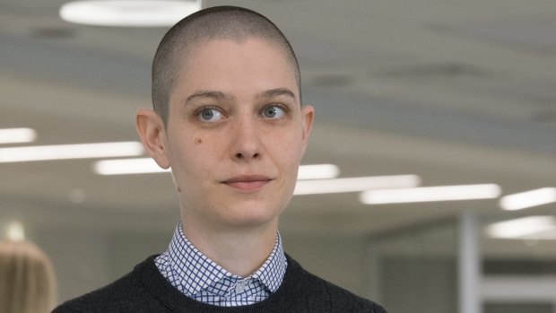 Asia Kate Dillon in <i>Billions</I>, where she plays the first gender non-binary character in the main cast of a US television drama.