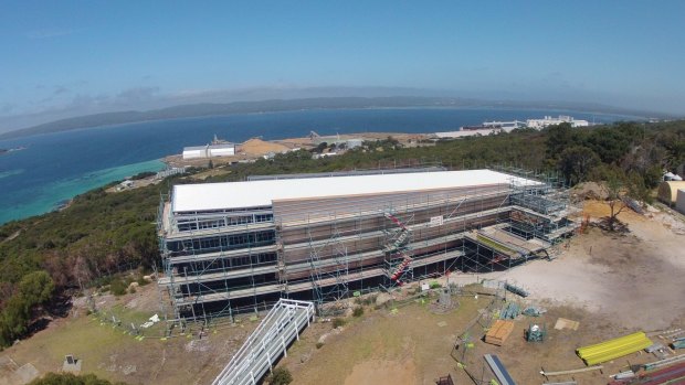 Now complete: Recent aerial shots of the National Anzac Centre, Albany.