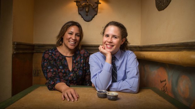 Wise words ... Kate Ceberano  and Grace Halphen, who is compiling a book of letters from famous Australians to their 13-year-old selves. 