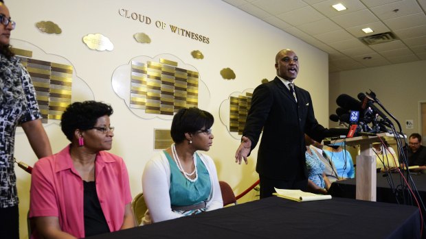Cannon Lambert, attorney for the family of Sandra Bland, addresses the media last week.