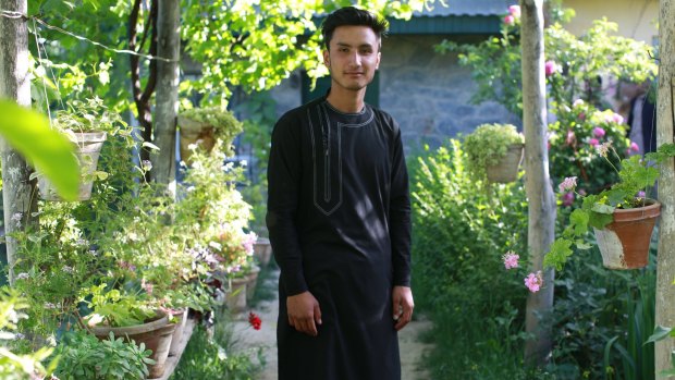 Hamidullah in his garden in Parwan (in Kabul), 2017
