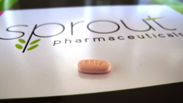 Viagra for women ... A tablet of flibanserin sits on a brochure for Sprout Pharmaceuticals in the company's Raleigh, North Carolina, headquarters.