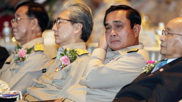 Thailand's Prime Minister Prayuth Chan-Ocha at the National Economic and Social Development Plan meeting in Bangkok on Monday. 