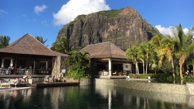 The mountain as seen from Lux Le Morne resort.