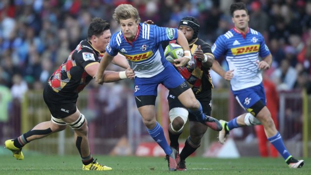 On the loose: Jean-Luc du Preez hits the ball up for the Stormers against the Southern Kings at Newlands in Cape Town.