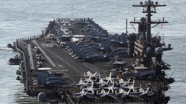 The USS Carl Vinson is headed to the waters off the peninsula.