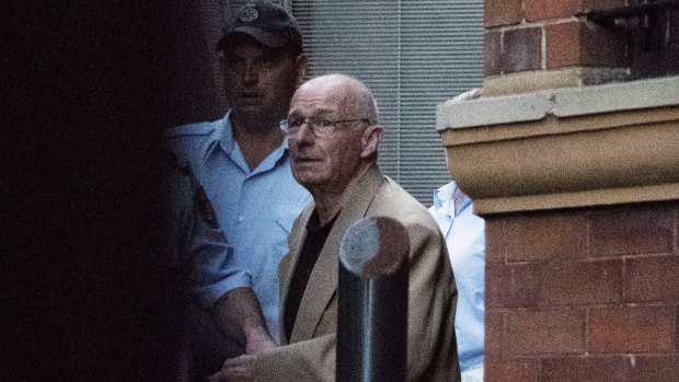 Roger Rogerson leaves King Street Supreme Court in Sydney on Wednesday. 
