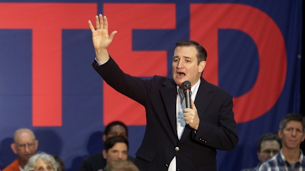 Republican presidential candidate Senator Ted Cruz on Saturday.