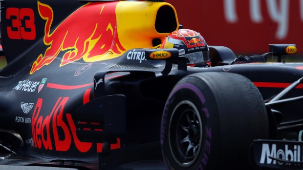 Red Bull driver Max Verstappen on his way to Victory in Mexico.